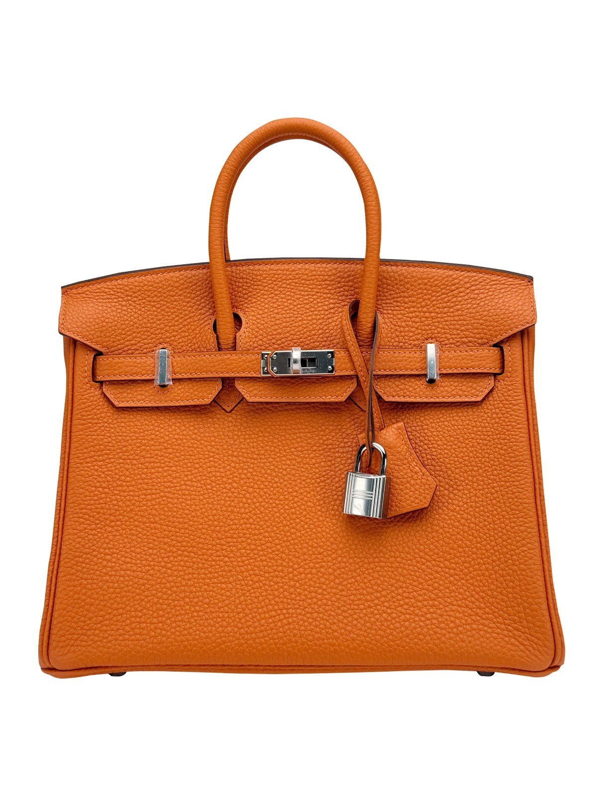 Hermes Birkin 25 Retourne Togo Orange Palladium Hardware K Stamp 2025