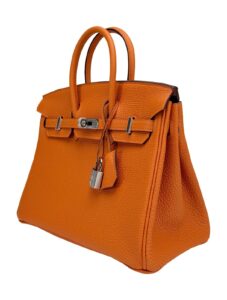Hermes Birkin 25 Retourne Togo Orange Palladium Hardware K Stamp 2025