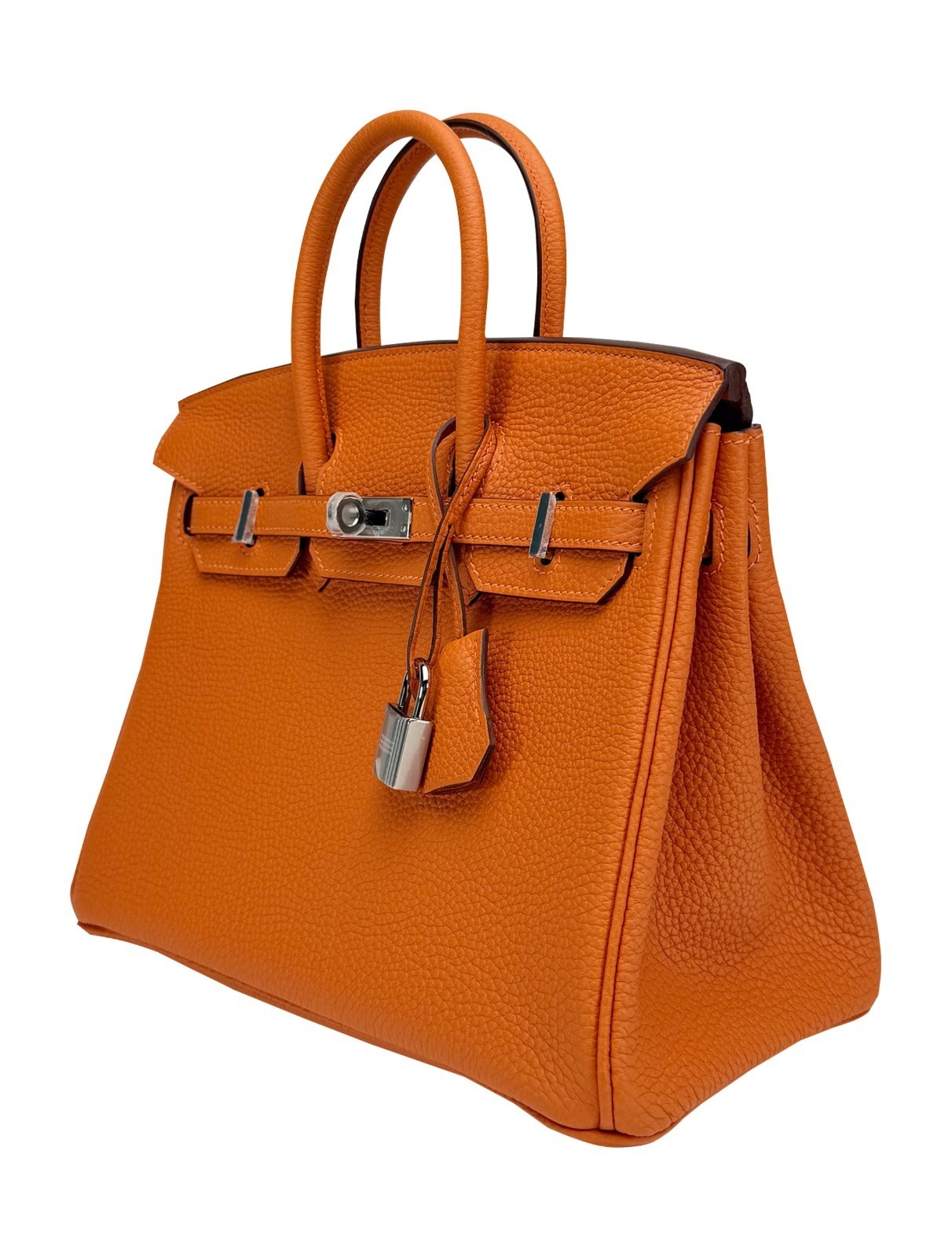 Hermes Birkin 25 Retourne Togo Orange Palladium Hardware K Stamp 2025