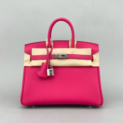 Hermes Birkin 25 Retourne Togo Rose Mexico Palladium Hardware K Stamp 2025
