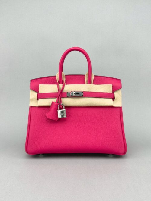 Hermes Birkin 25 Retourne Togo Rose Mexico Palladium Hardware K Stamp 2025