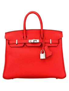 Hermes Birkin 25 Retourne Togo Rouge De Coeur Palladium Hardware K Stamp 2025