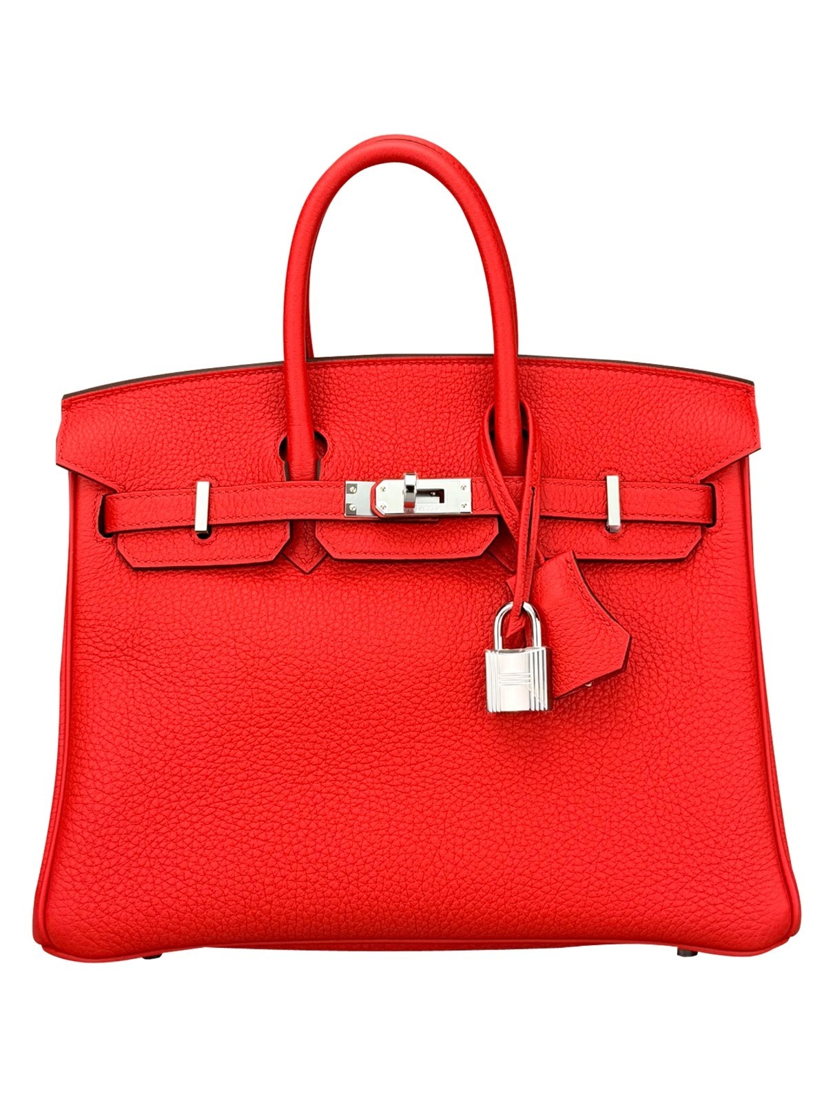 Hermes Birkin 25 Retourne Togo Rouge De Coeur Palladium Hardware K Stamp 2025