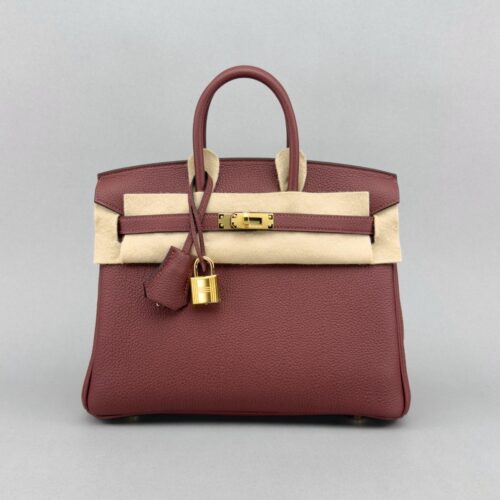 Hermes Birkin 25 Retourne Togo Rouge H Gold Hardware K Stamp 2025