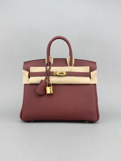 Hermes Birkin 25 Retourne Togo Rouge H Gold Hardware K Stamp 2025