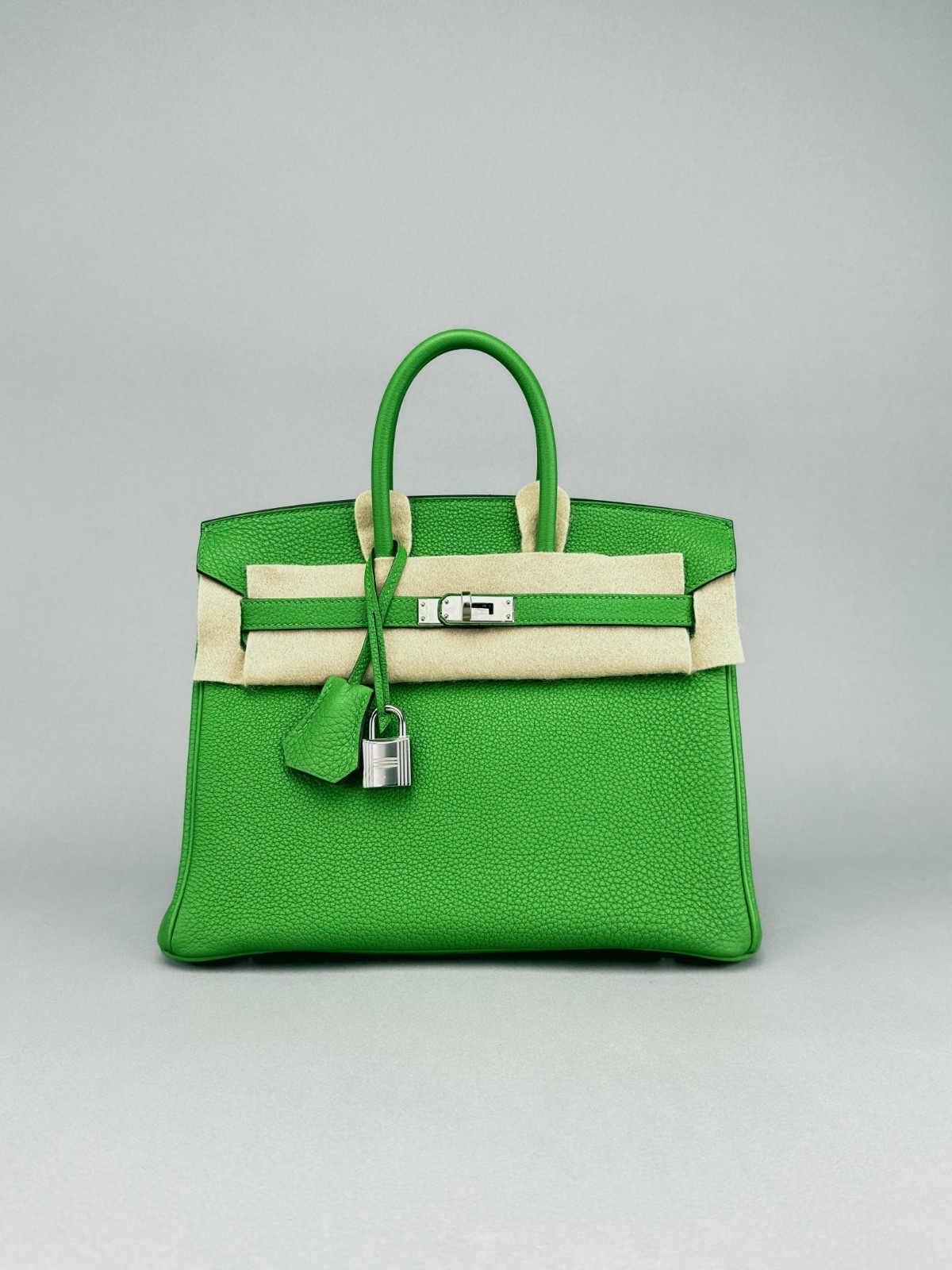 Hermes Birkin 25 Retourne Togo Vert Yucca Palladium Hardware W Stamp 2024