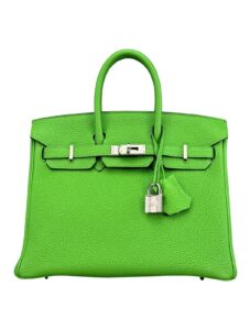 Hermes Birkin 25 Retourne Togo Vert Yucca Palladium Hardware W Stamp 2024