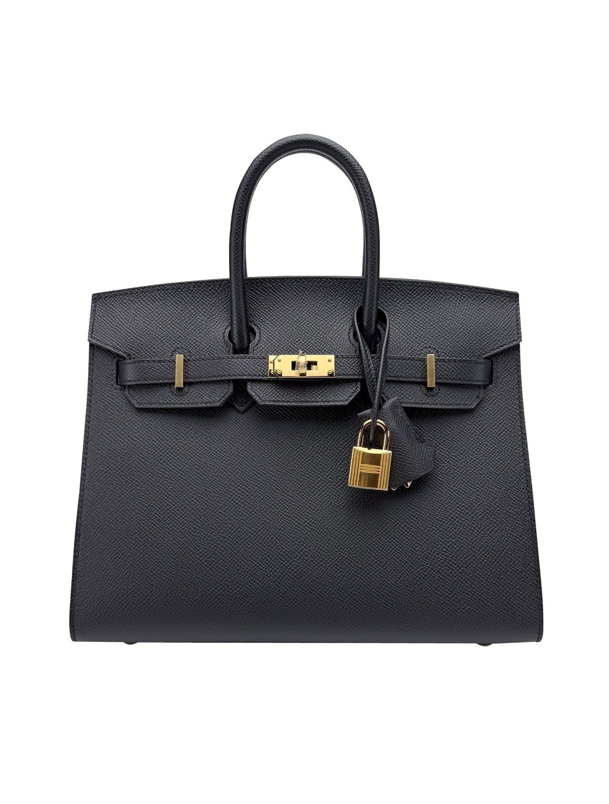 Hermes Birkin 25 Sellier Epsom Black/Noir Gold Hardware W Stamp 2024