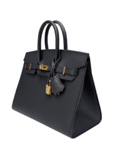 Hermes Birkin 25 Sellier Epsom Black/Noir Gold Hardware W Stamp 2024