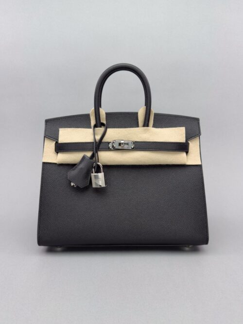 Hermes Birkin 25 Sellier Epsom Black/Noir Palladium Hardware W Stamp 2025