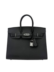 Hermes Birkin 25 Sellier Epsom Black/Noir Palladium Hardware W Stamp 2025