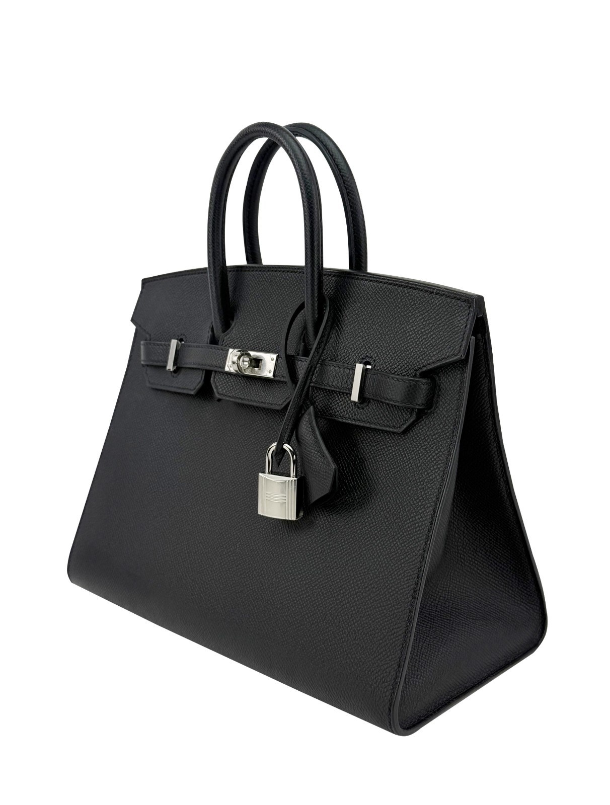 Hermes Birkin 25 Sellier Epsom Black/Noir Palladium Hardware W Stamp 2025