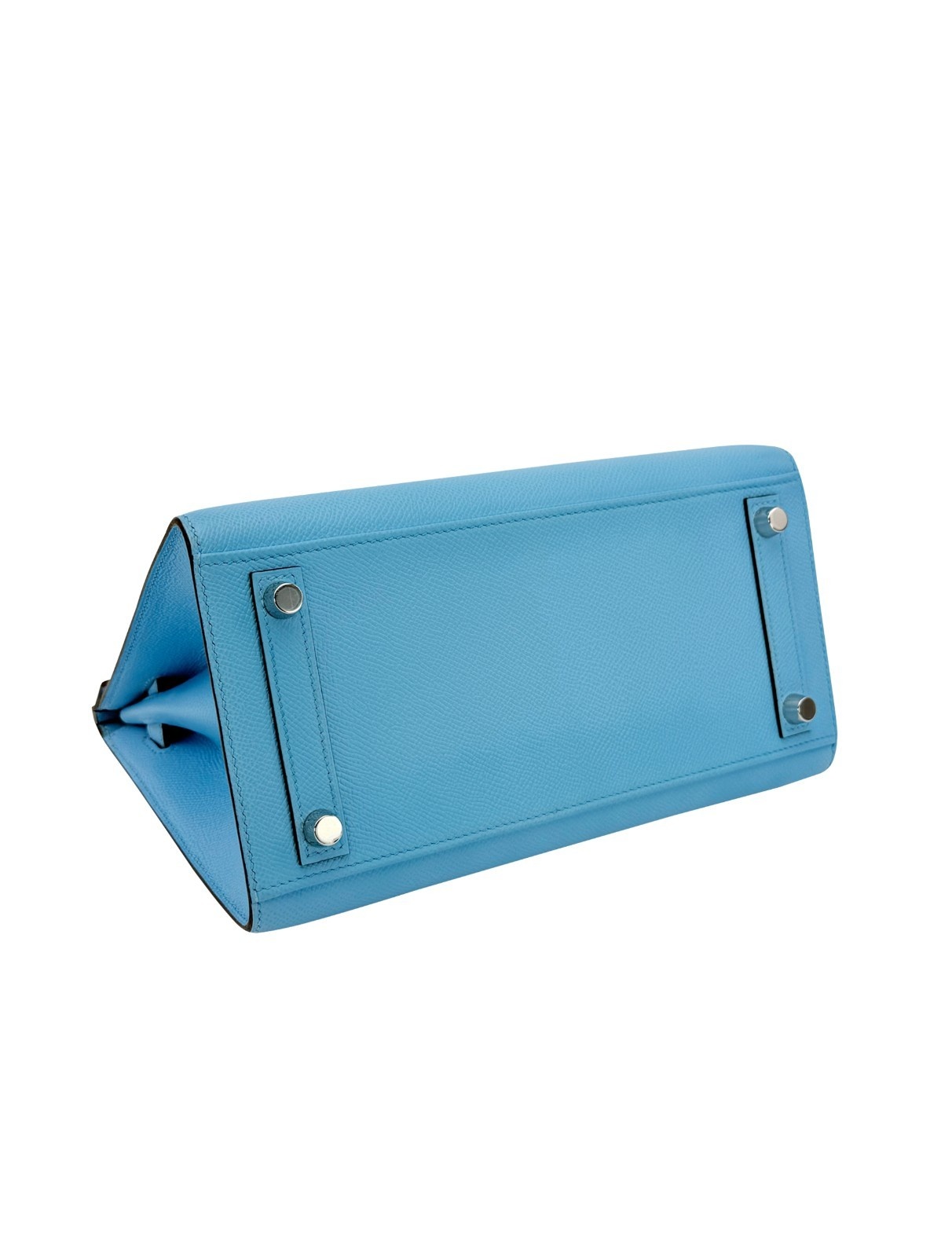 Hermes Birkin 25 Sellier Epsom Blue Celeste Palladium Hardware U Stamp 2022