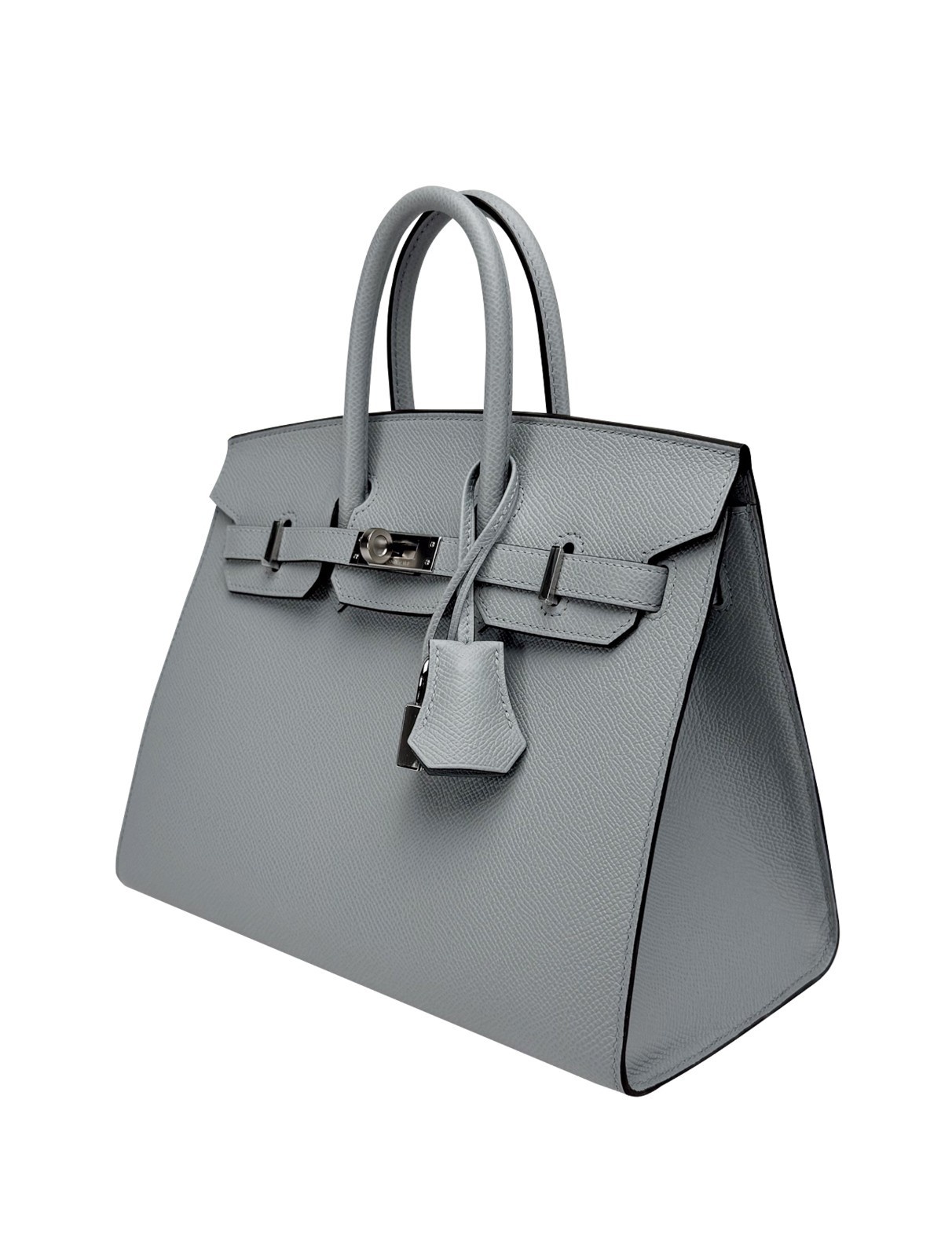Hermes Birkin 25 Sellier Epsom Blue Glacier Palladium Hardware W Stamp 2025