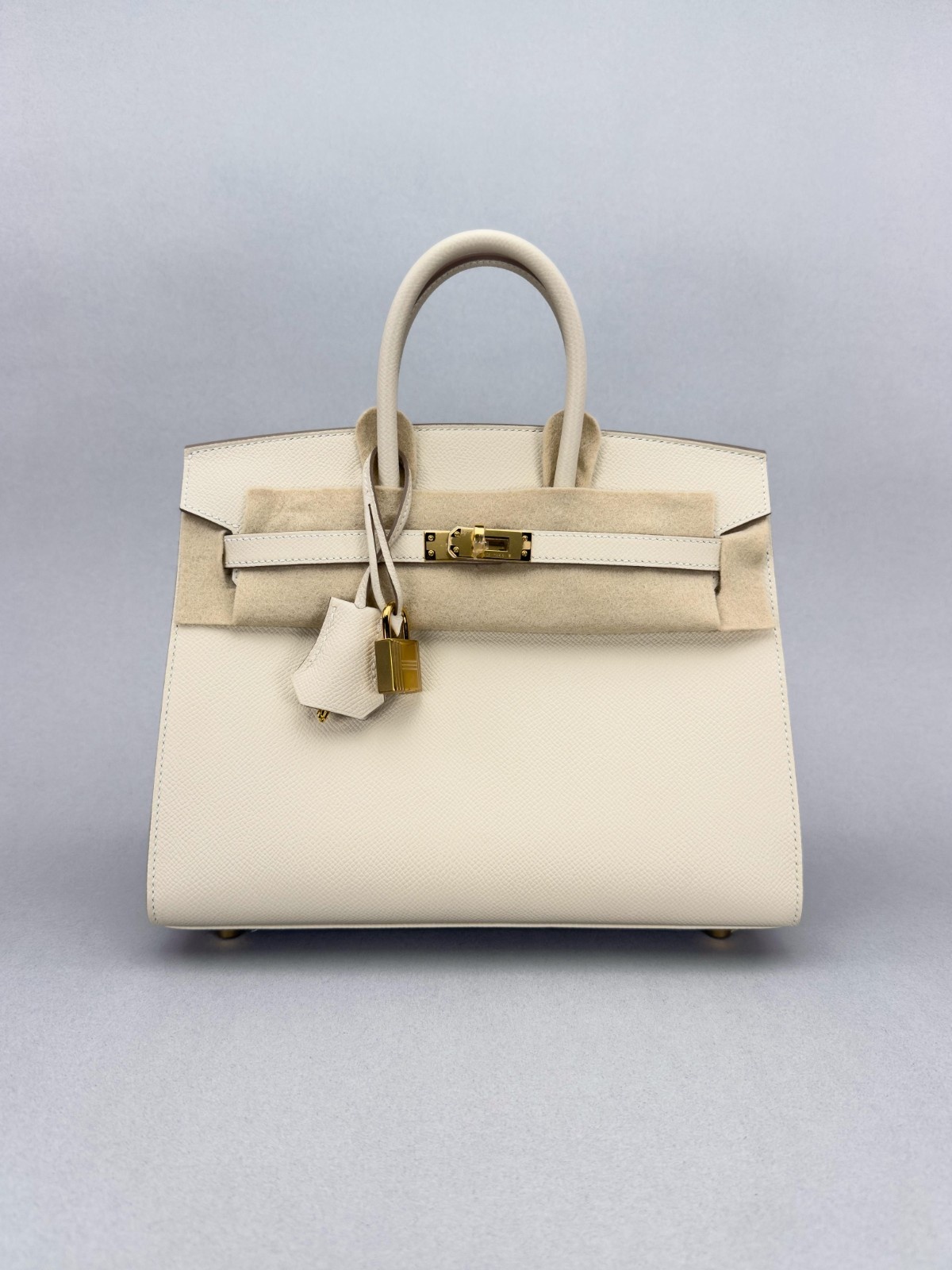 Hermes Birkin 25 Sellier Epsom Craie Gold Hardware W Stamp 2024
