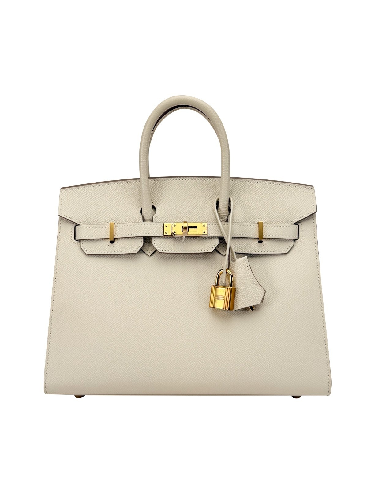 Hermes Birkin 25 Sellier Epsom Craie Gold Hardware W Stamp 2024