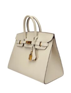 Hermes Birkin 25 Sellier Epsom Craie Gold Hardware W Stamp 2024