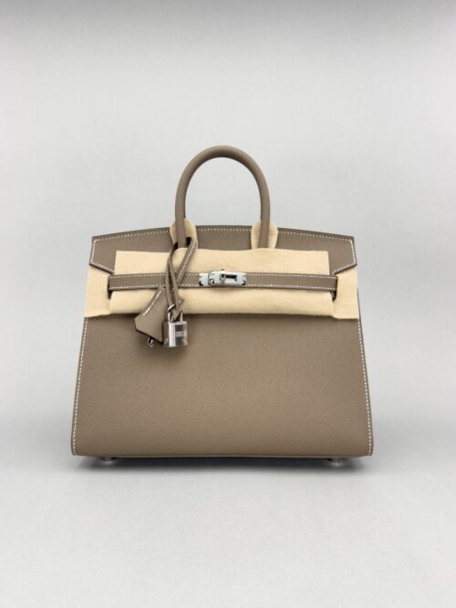 Hermes Birkin 25 Sellier Epsom Etoupe Palladium Hardwre K Stamp 2025