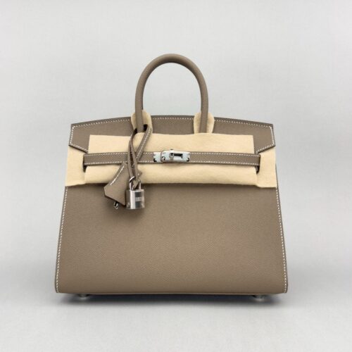 Hermes Birkin 25 Sellier Epsom Etoupe Palladium Hardwre K Stamp 2025