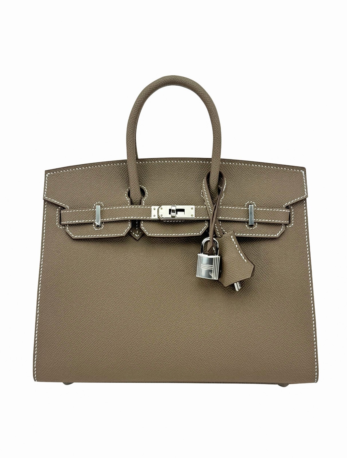 Hermes Birkin 25 Sellier Epsom Etoupe Palladium Hardwre K Stamp 2025
