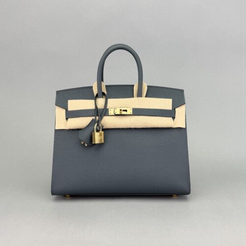 Hermes Birkin 25 Sellier Epsom Gris Misty Permabrass Gold Hardware K Stamp 2025