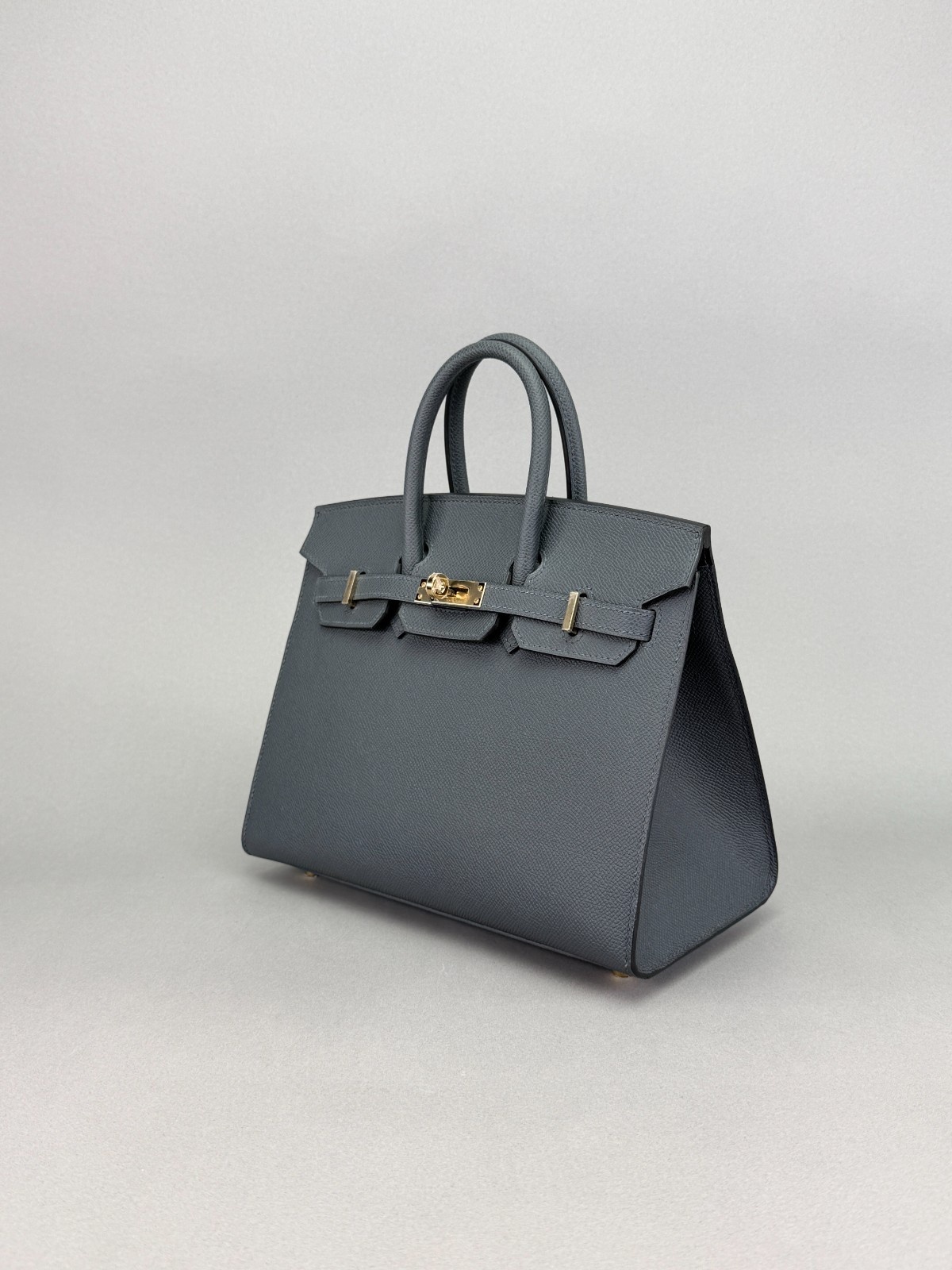 Hermes Birkin 25 Sellier Epsom Gris Misty Permabrass Gold Hardware K Stamp 2025
