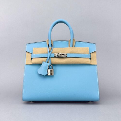 Hermes Birkin 25 Sellier Epsom HSS Blue Celeste Palladium Hardware K Stamp 2025