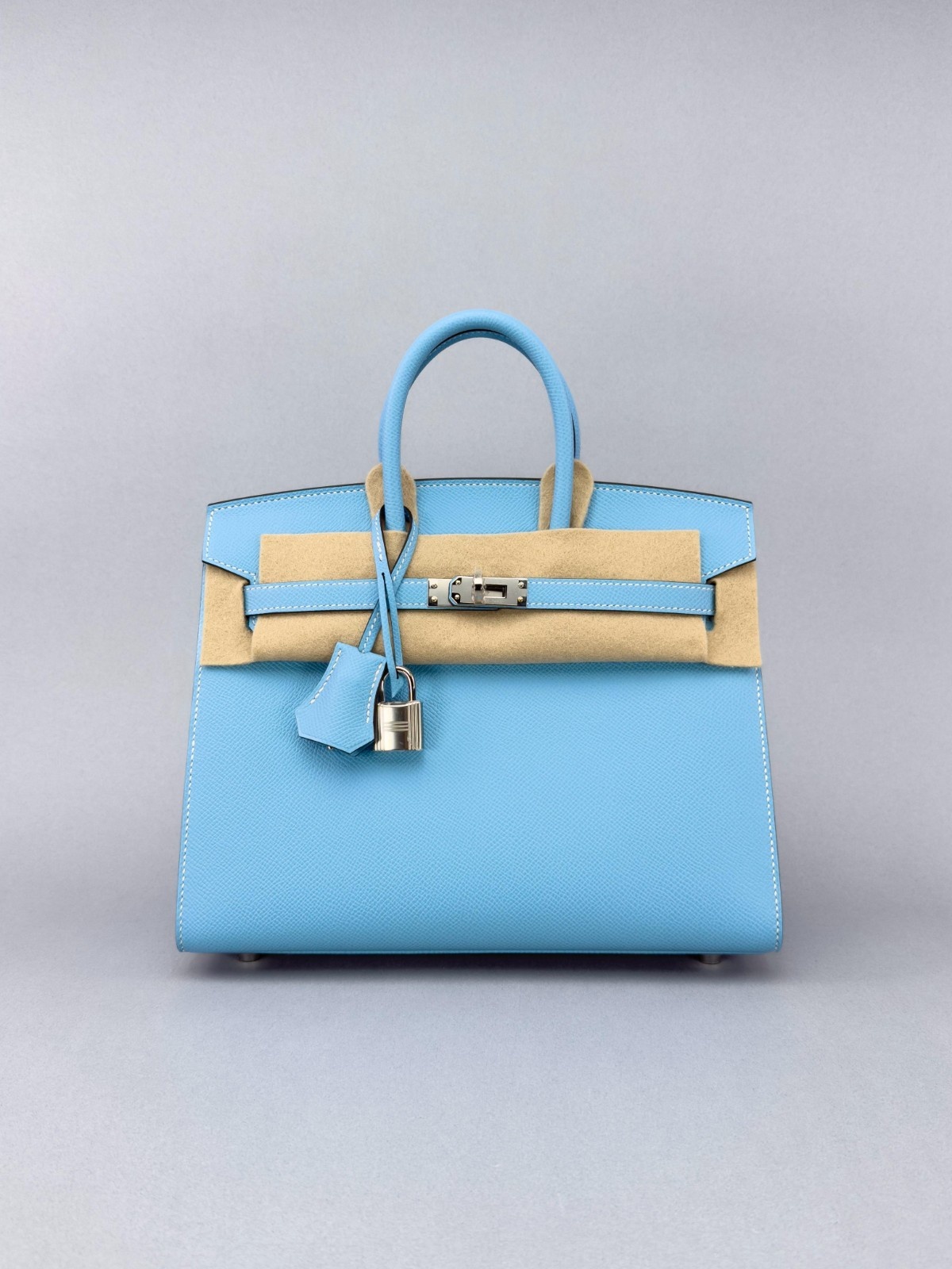 Hermes Birkin 25 Sellier Epsom HSS Blue Celeste Palladium Hardware K Stamp 2025