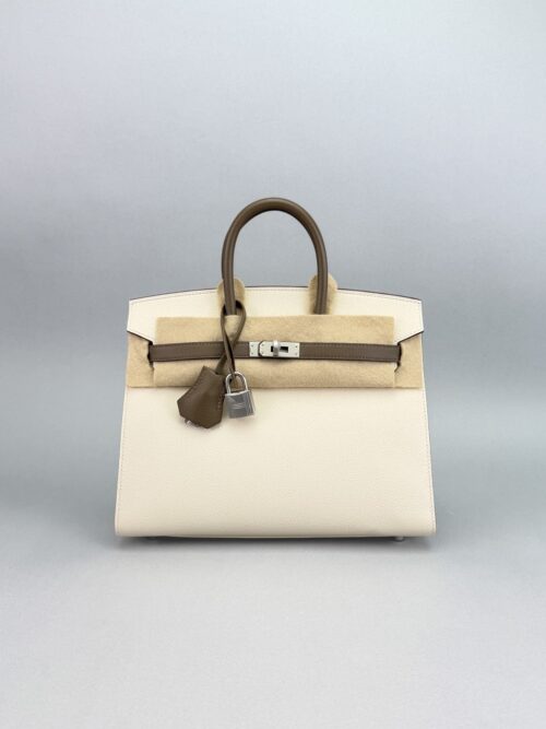 Hermes Birkin 25 Sellier Epsom HSS Craie/ Etoupe Brushed Palladium Z Stamp 2021