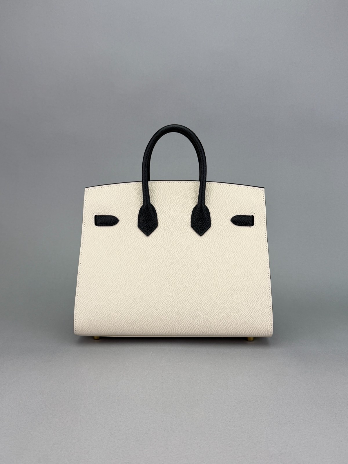 Hermes Birkin 25 Sellier Epsom HSS Panda Craie & Black Brushed Gold Hardware W