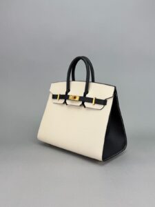 Hermes Birkin 25 Sellier Epsom HSS Panda Craie & Black Brushed Gold Hardware W