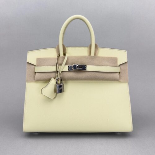 Hermes Birkin 25 Sellier Epsom Jaune Milton Palladium Hardware K Stamp 2025