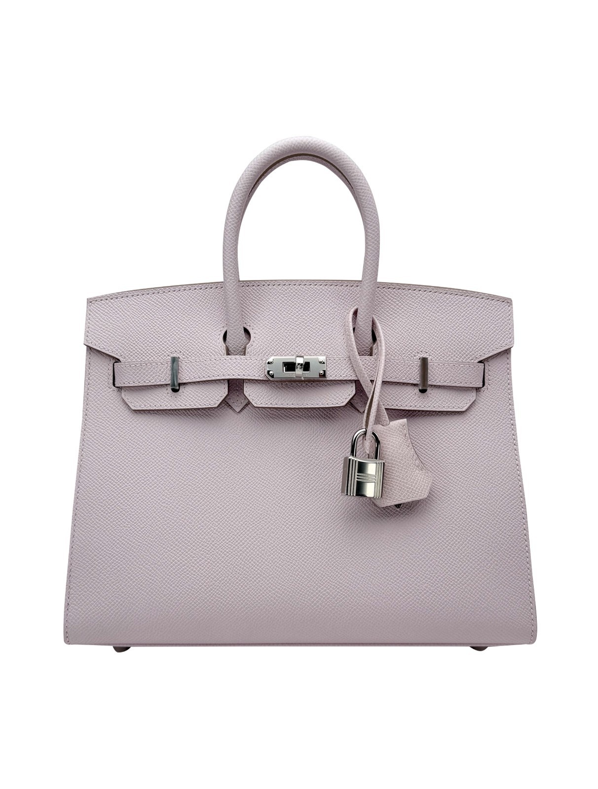 Hermes Birkin 25 Sellier Epsom Mauve Pale Palladium Hardware W Stamp 2024