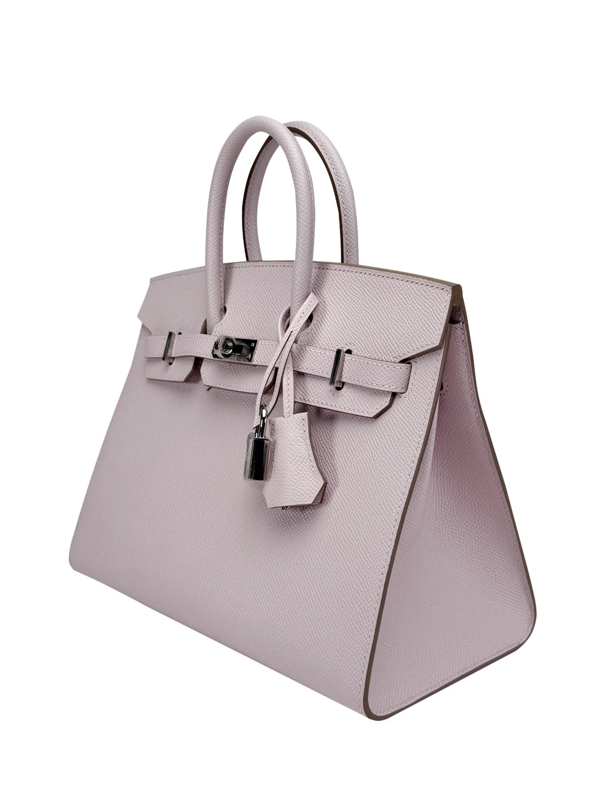 Hermes Birkin 25 Sellier Epsom Mauve Pale Palladium Hardware W Stamp 2024