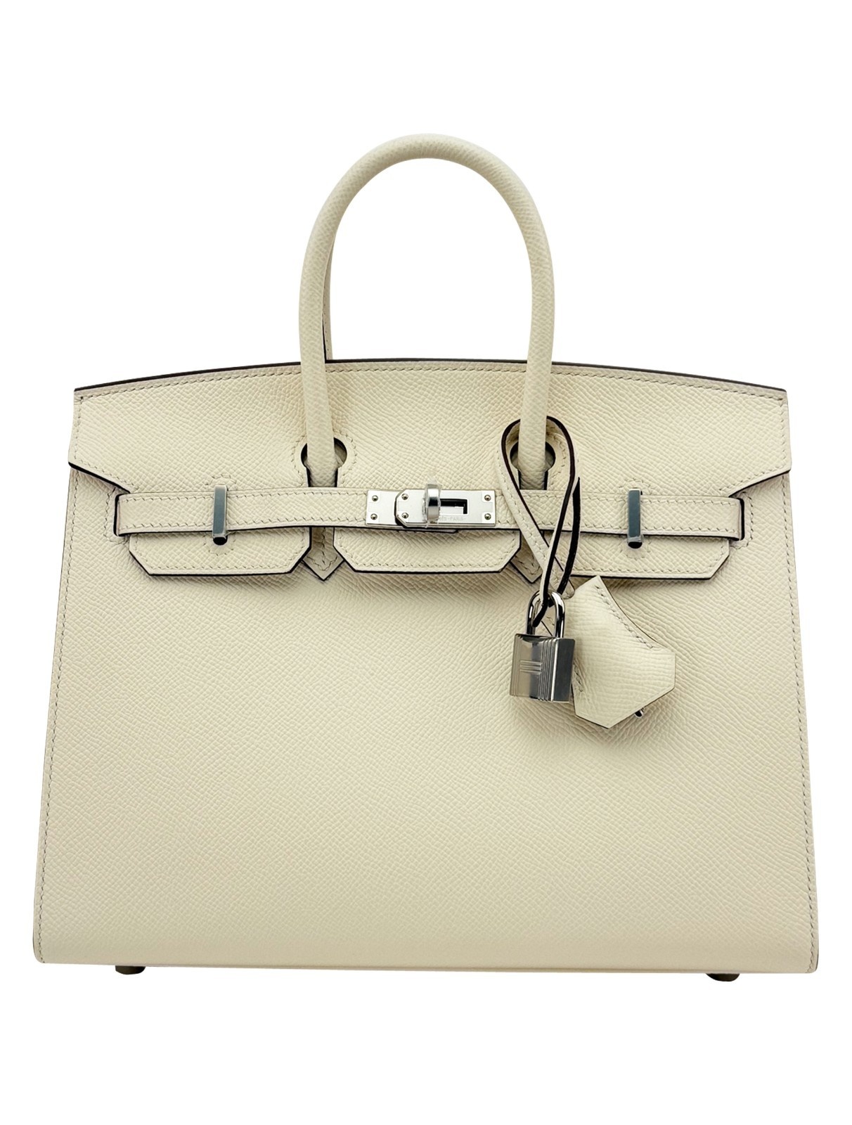 Hermes Birkin 25 Sellier Epsom Nata Palladium Hardware B Stamp 2023