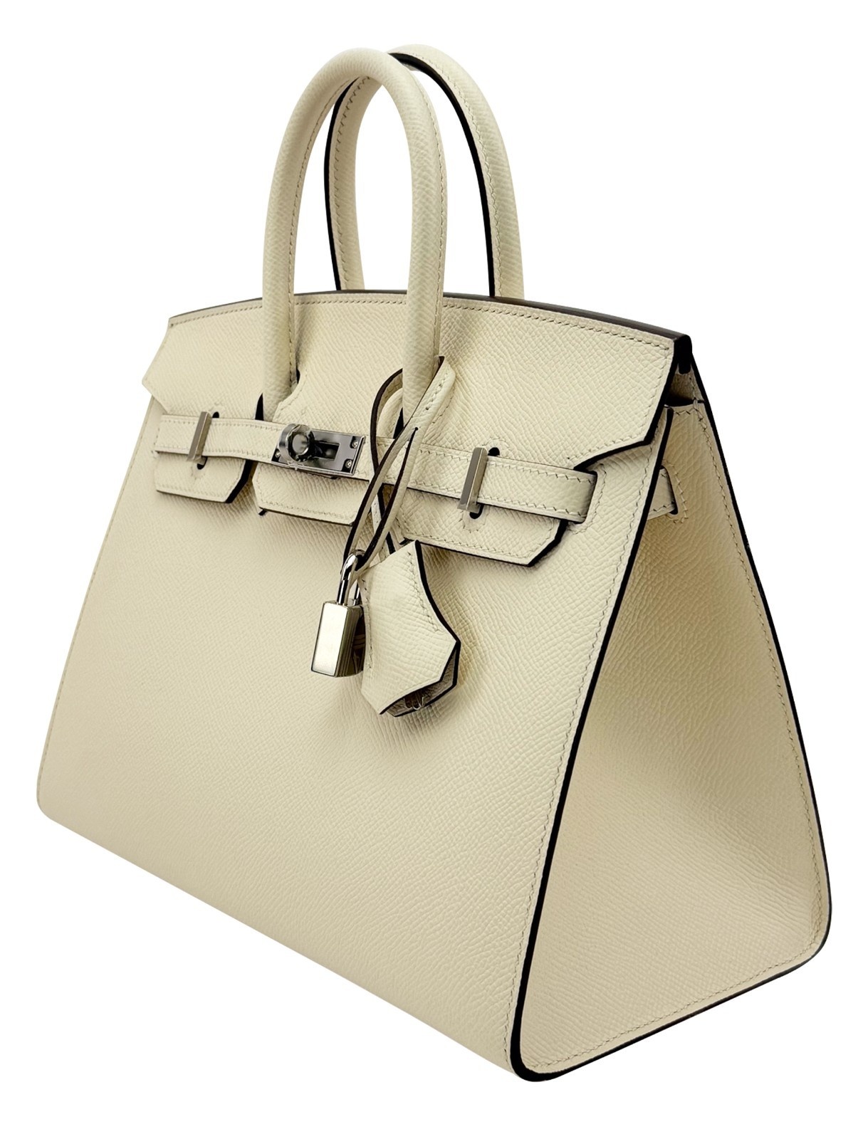 Hermes Birkin 25 Sellier Epsom Nata Palladium Hardware B Stamp 2023