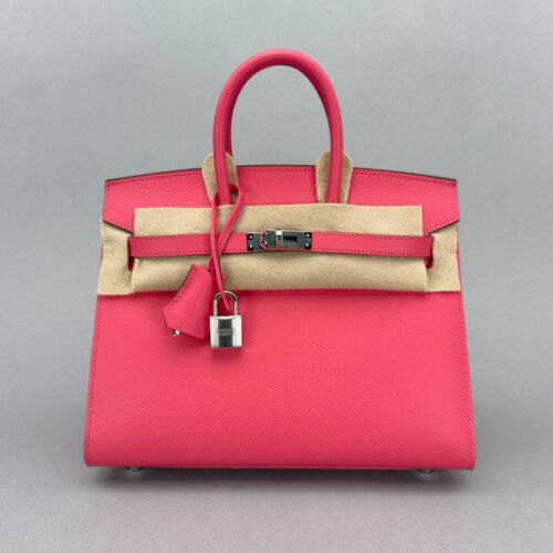 Hermes Birkin 25 Sellier Epsom Rose Azalee Palladium Hardware K Stamp 2025