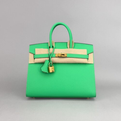 Hermes Birkin 25 Sellier Epsom Vert Comics Gold Hardware W Stamp 2024