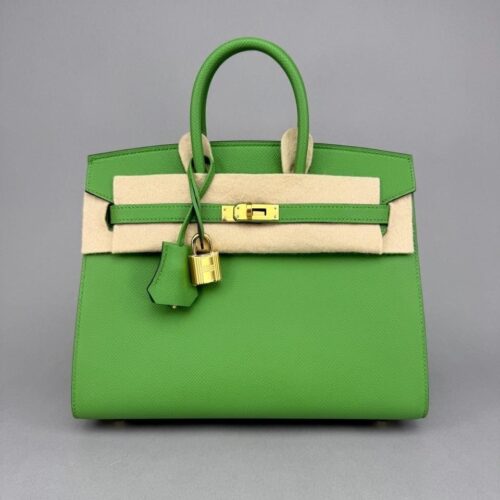 Hermes Birkin 25 Sellier Epsom Vert Yucca Gold Hardware B Stamp 2023