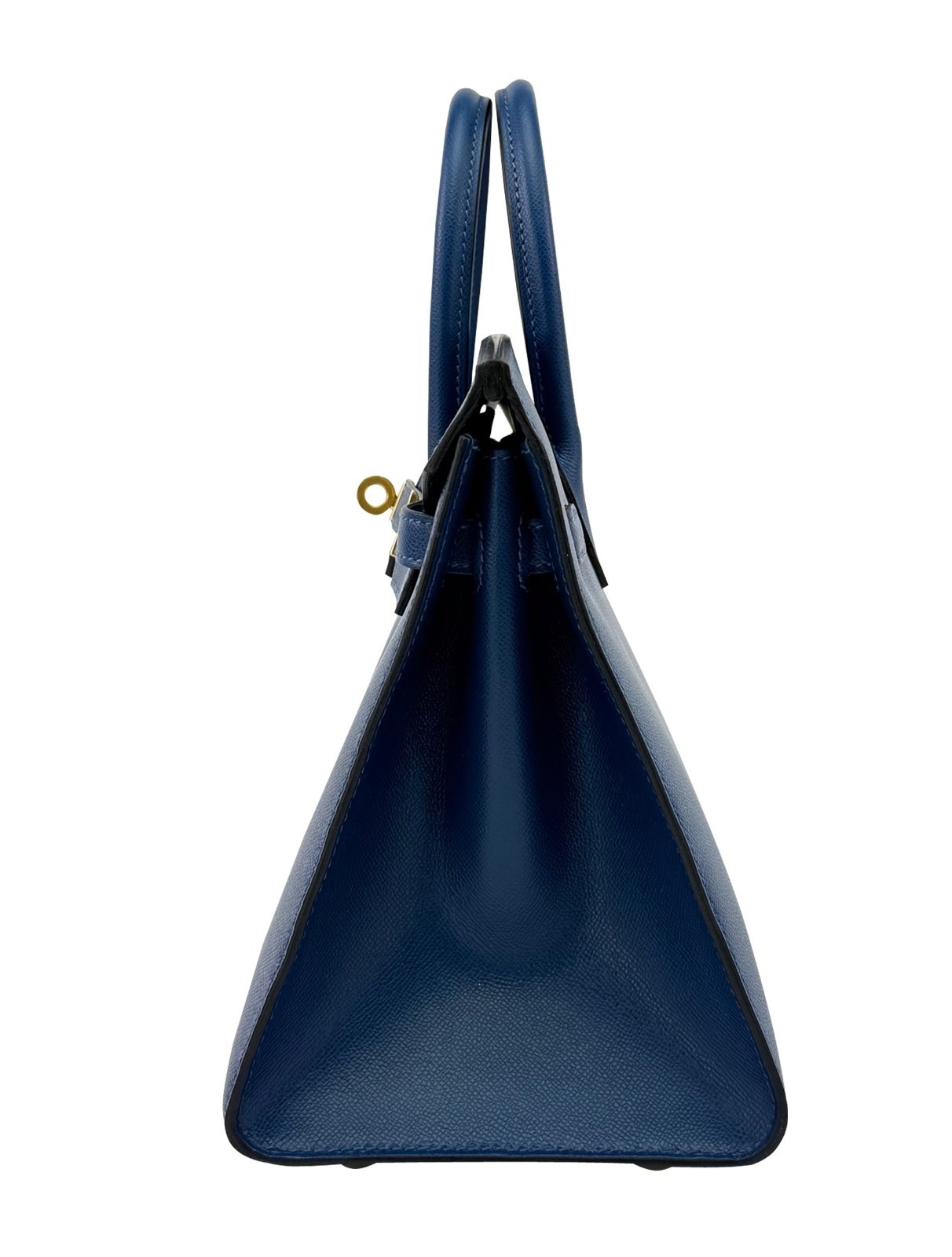 Hermes Birkin 25 Sellier Madame Deep Blue Gold Hardware W Stamp 2024