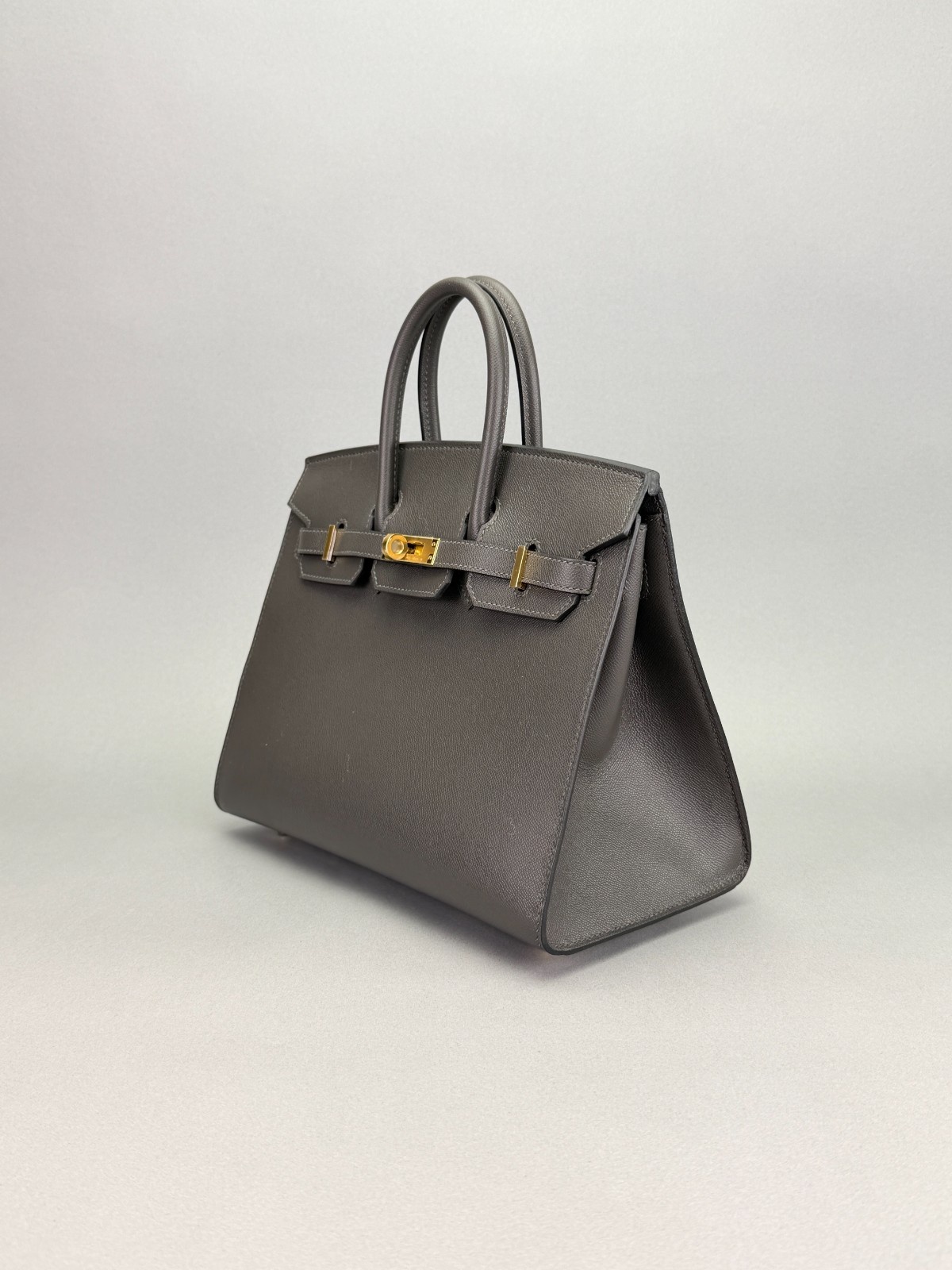 Hermes Birkin 25 Sellier Madame Gris Graphite Gold Hardware W Stamp 2024