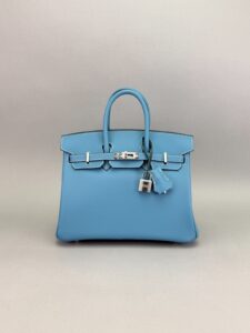 Hermes Birkin 25 Swift New Blue Jean Palladium Hardware G Stamp 2026