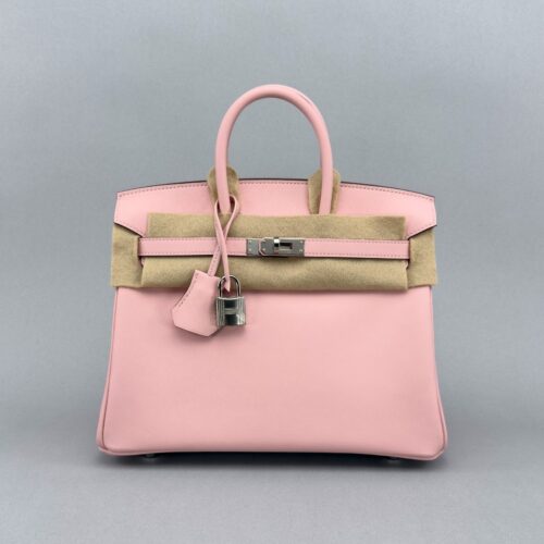Hermes Birkin 25 Swift Rose Sakura Palladium Hardware K Stamp 2025