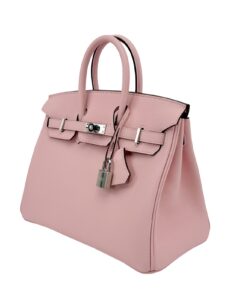 Hermes Birkin 25 Swift Rose Sakura Palladium Hardware K Stamp 2025