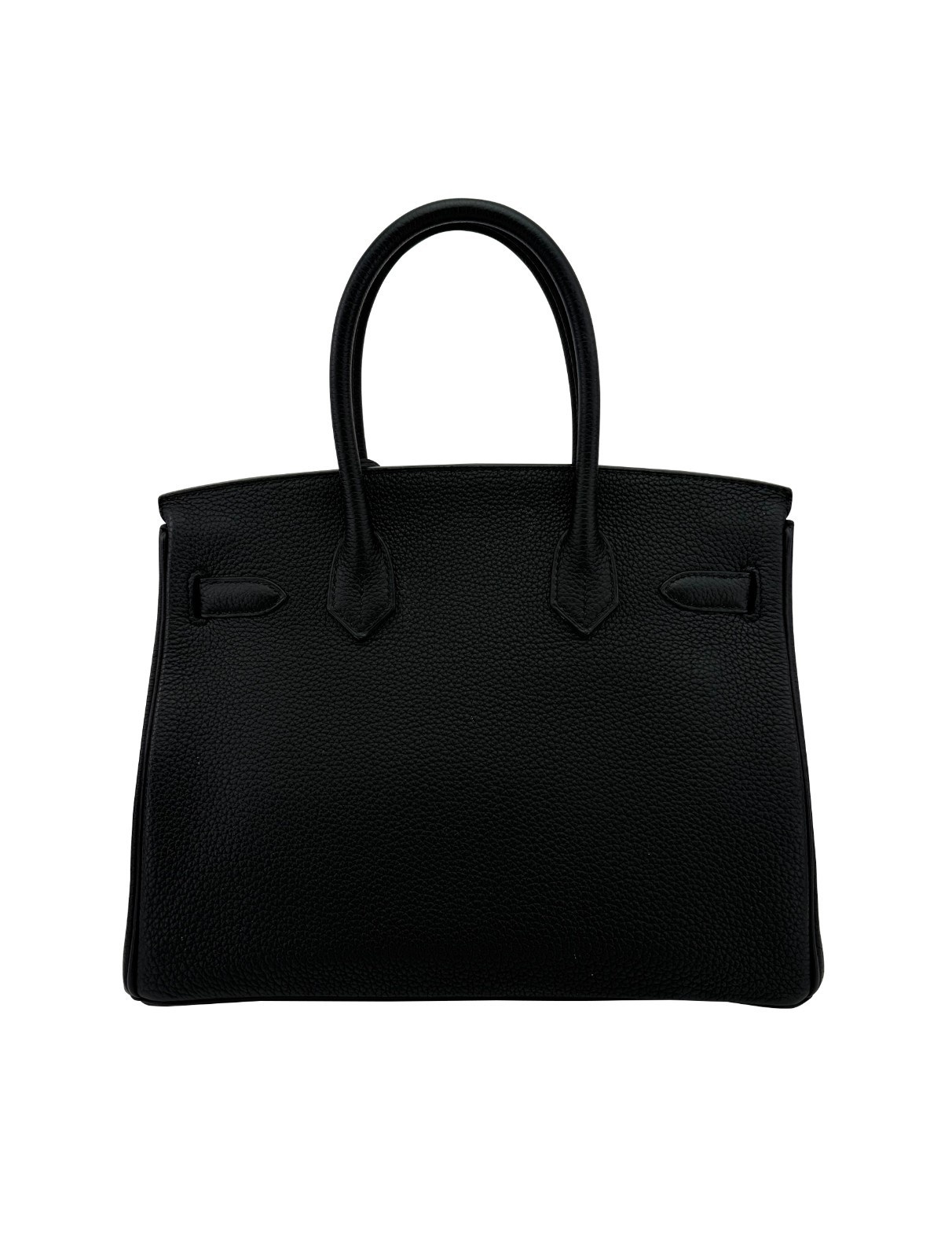 Hermes Birkin 30 Retourne Togo Black Rose Gold Hardware Preowned U Stamp