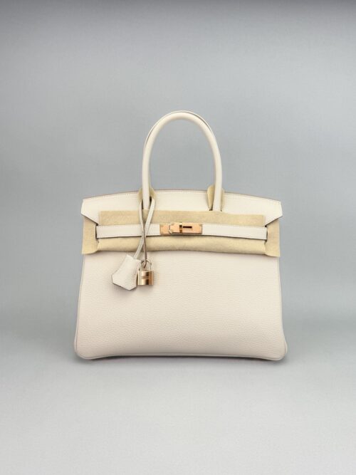 Hermes Birkin 30 Retourne Togo Craie Rose Gold Hardware Z Stamp 2022