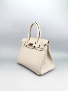 Hermes Birkin 30 Retourne Togo Craie Rose Gold Hardware Z Stamp 2022