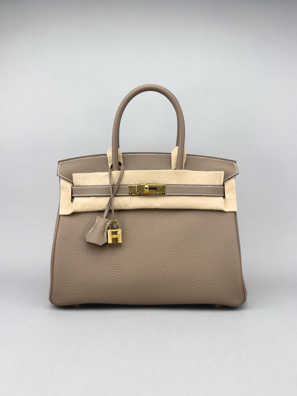 Hermes Birkin 30 Retourne Togo Etoupe Gold Hardware K Stamp 2025