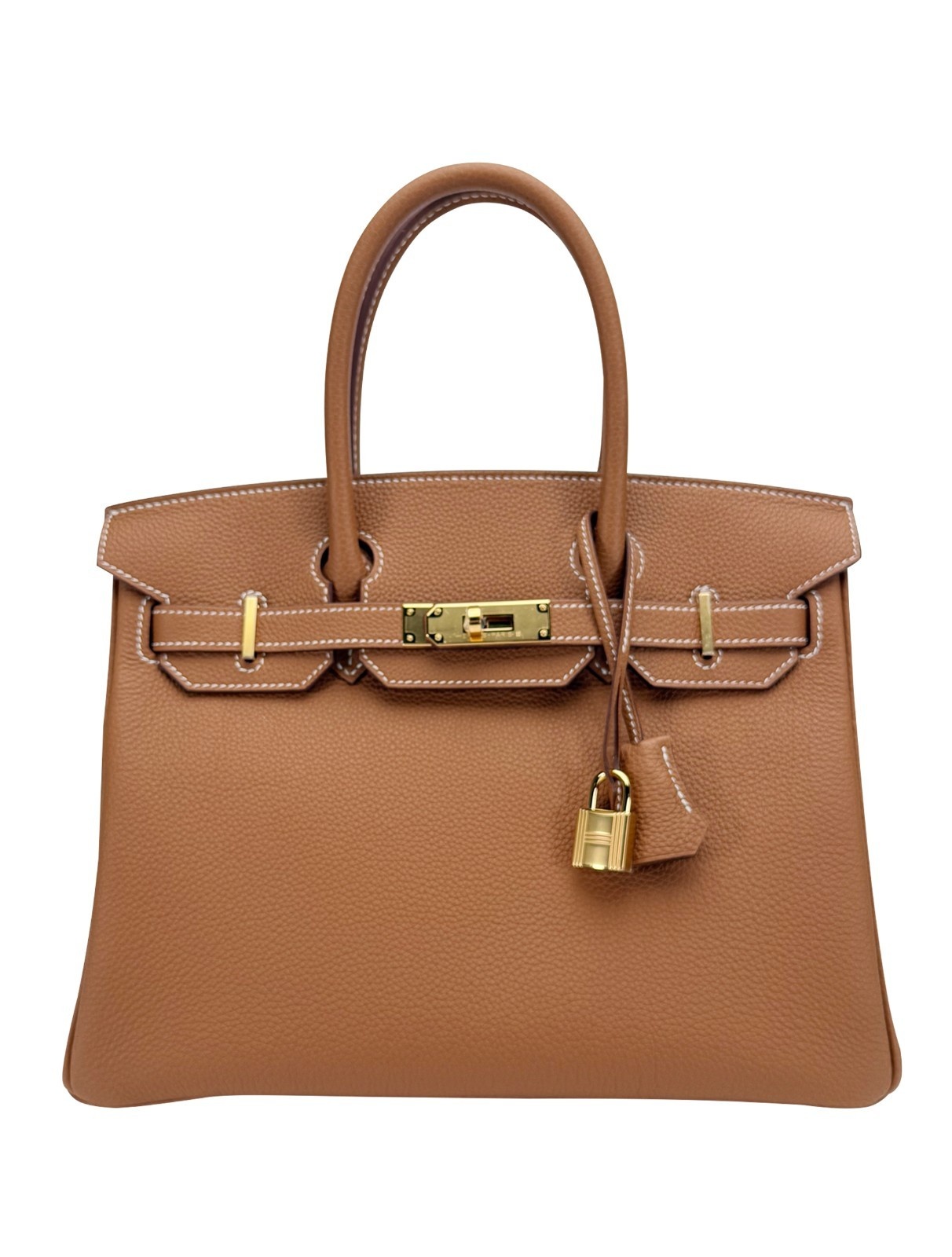 Hermes Birkin 30 Retourne Togo Gold Gold Hardware K Stamp Full