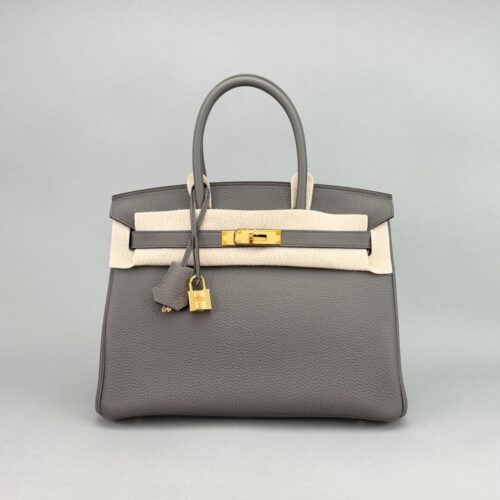 Hermes Birkin 30 Retourne Togo Gris Etain Rose Gold Hardware Z Stamp 2021
